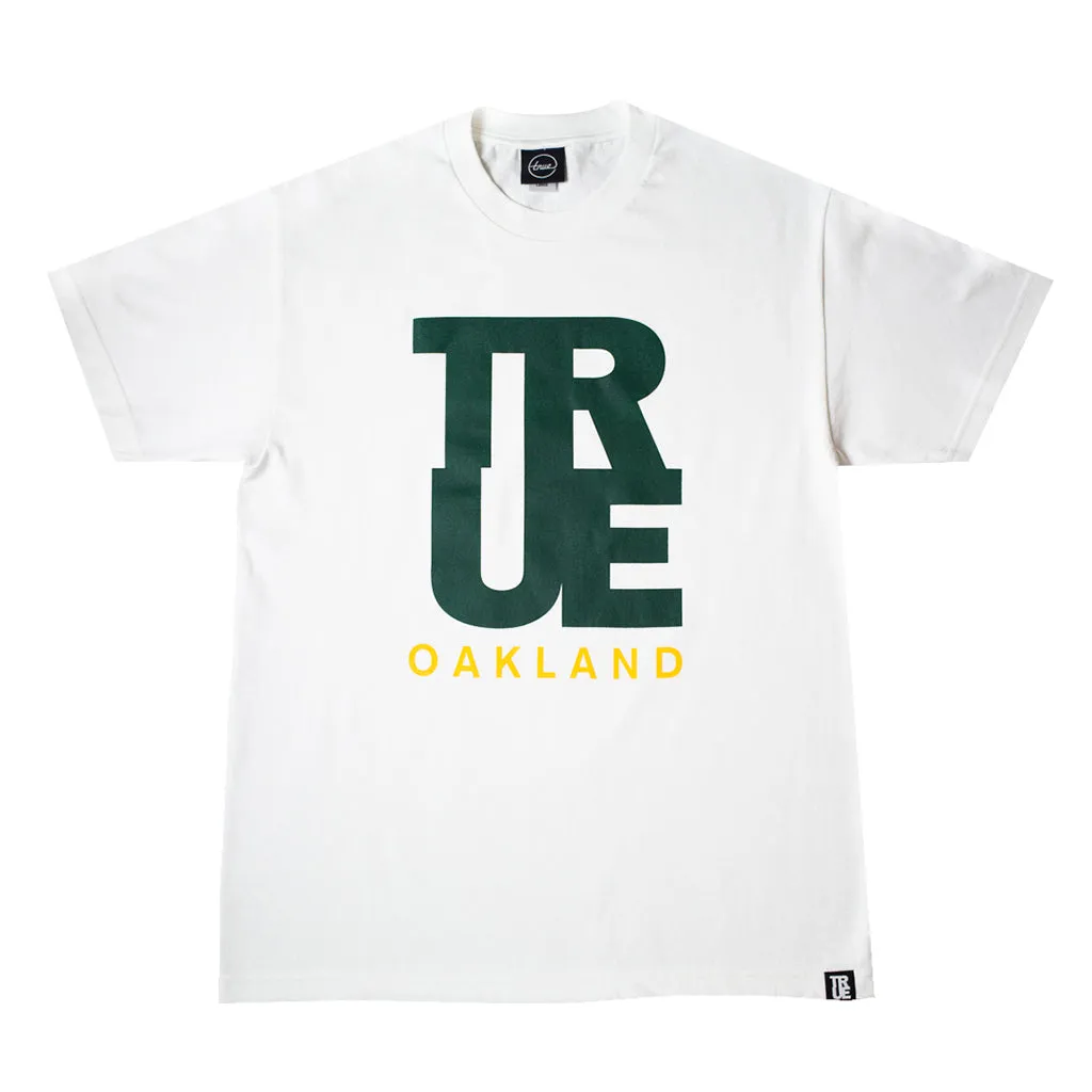 Men's True Logo Oakland T-Shirt White weekend style