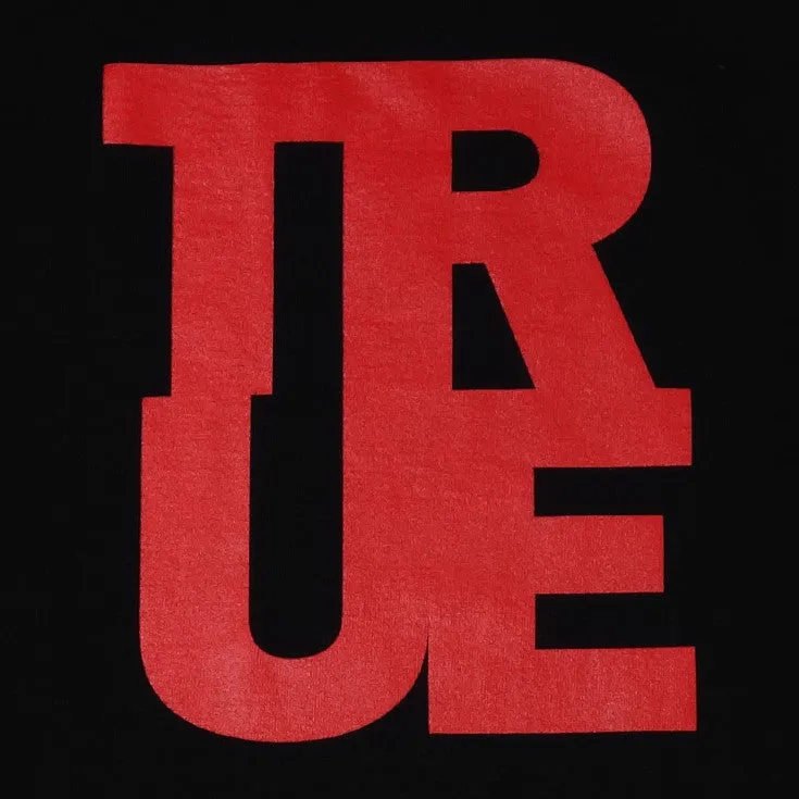 Mens True Logo Raglan T-Shirt Black/Red art fusion