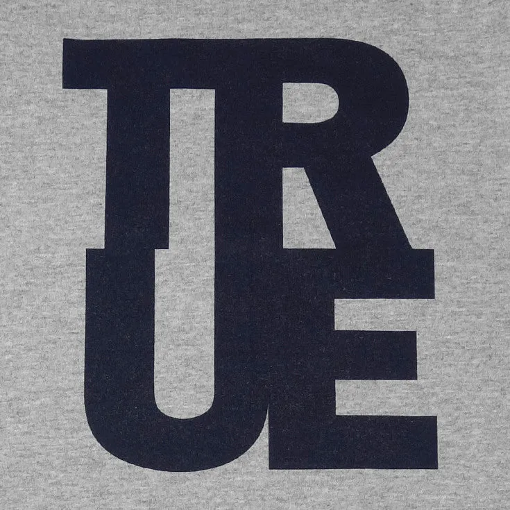 Mens True Logo Raglan T-Shirt Grey/Navy trend touch