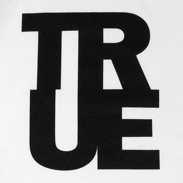 Mens True Logo Raglan T-Shirt White/Black street dream