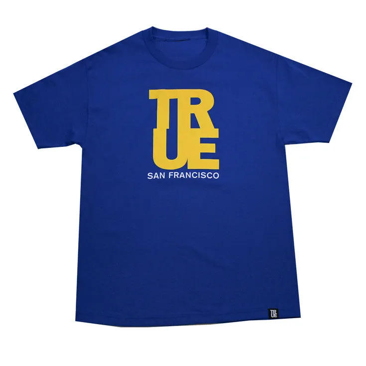 Mens True Logo SF T-Shirt Royal / Yellow casual cool