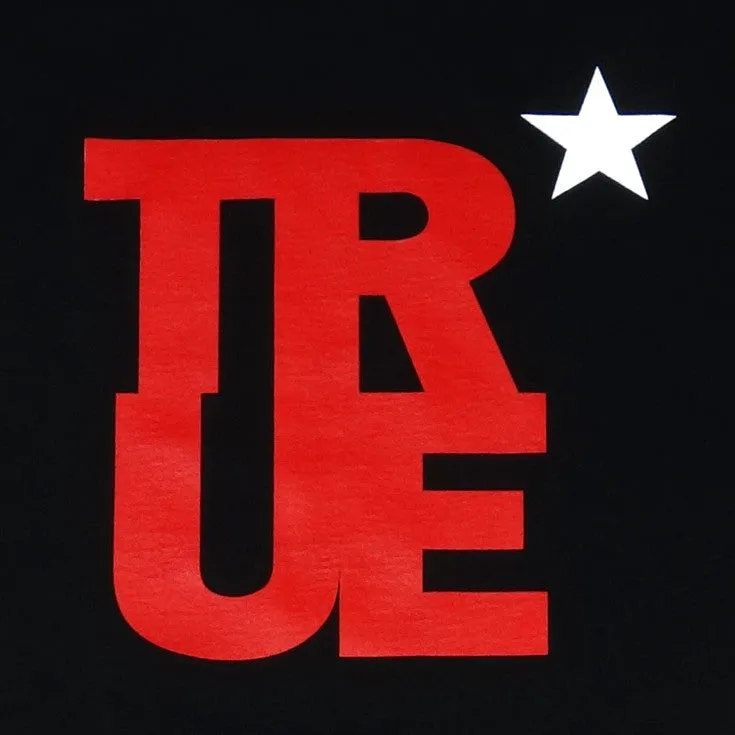 Mens True Logo Star T-Shirt Black/Red summer vibes