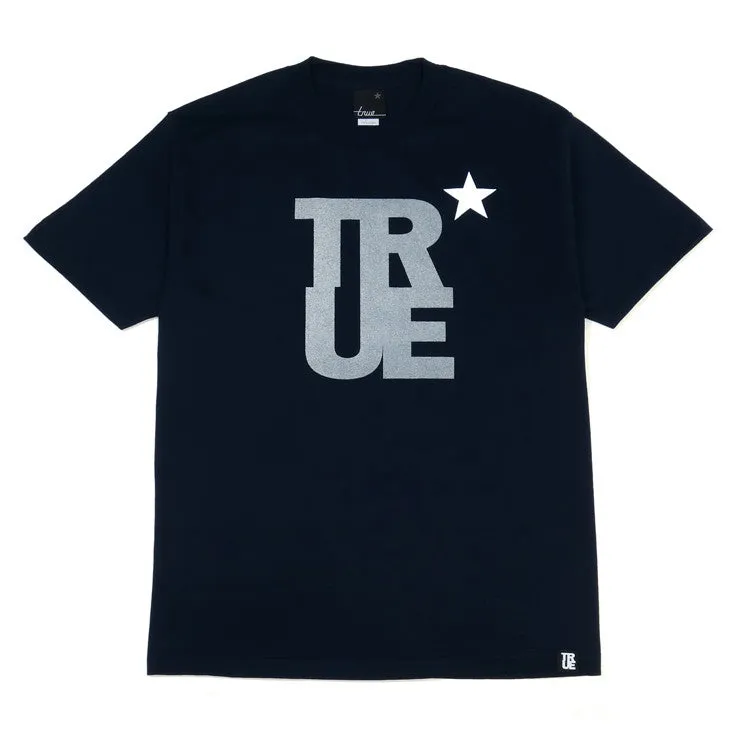 Mens True Logo Star T-Shirt Navy/3M feel right