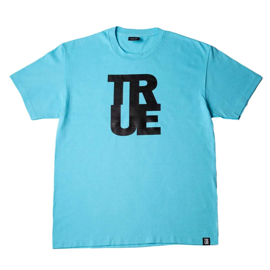Mens True Logo T-Shirt Blue/Black daily charm