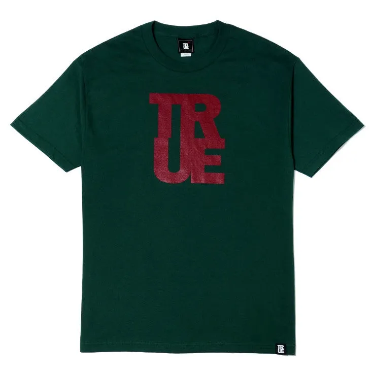 Mens True Logo T-Shirt Green/Red easy match