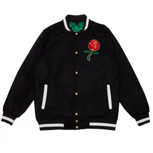 Men's True Loves Varsity Jacket Black flexible look