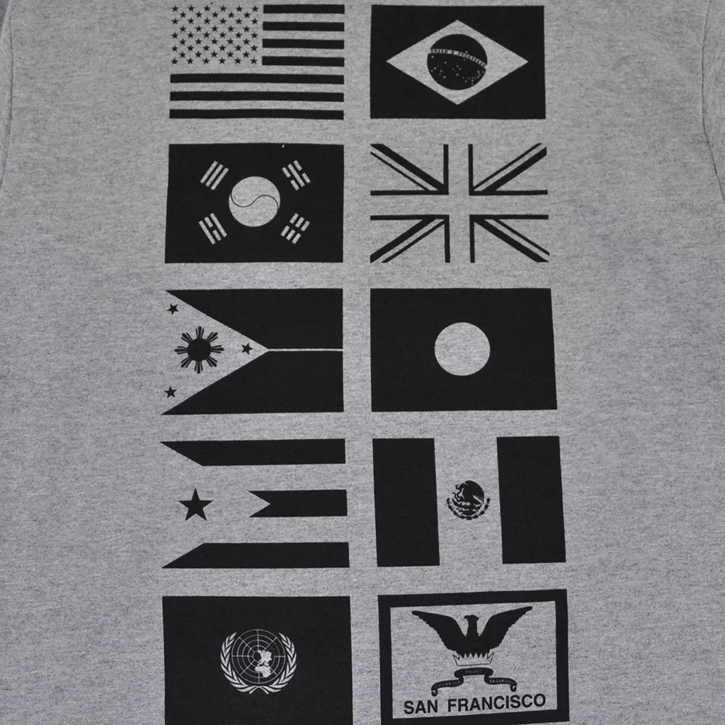 Mens True Nations Long Sleeve Pocket T-Shirt Heather love layer