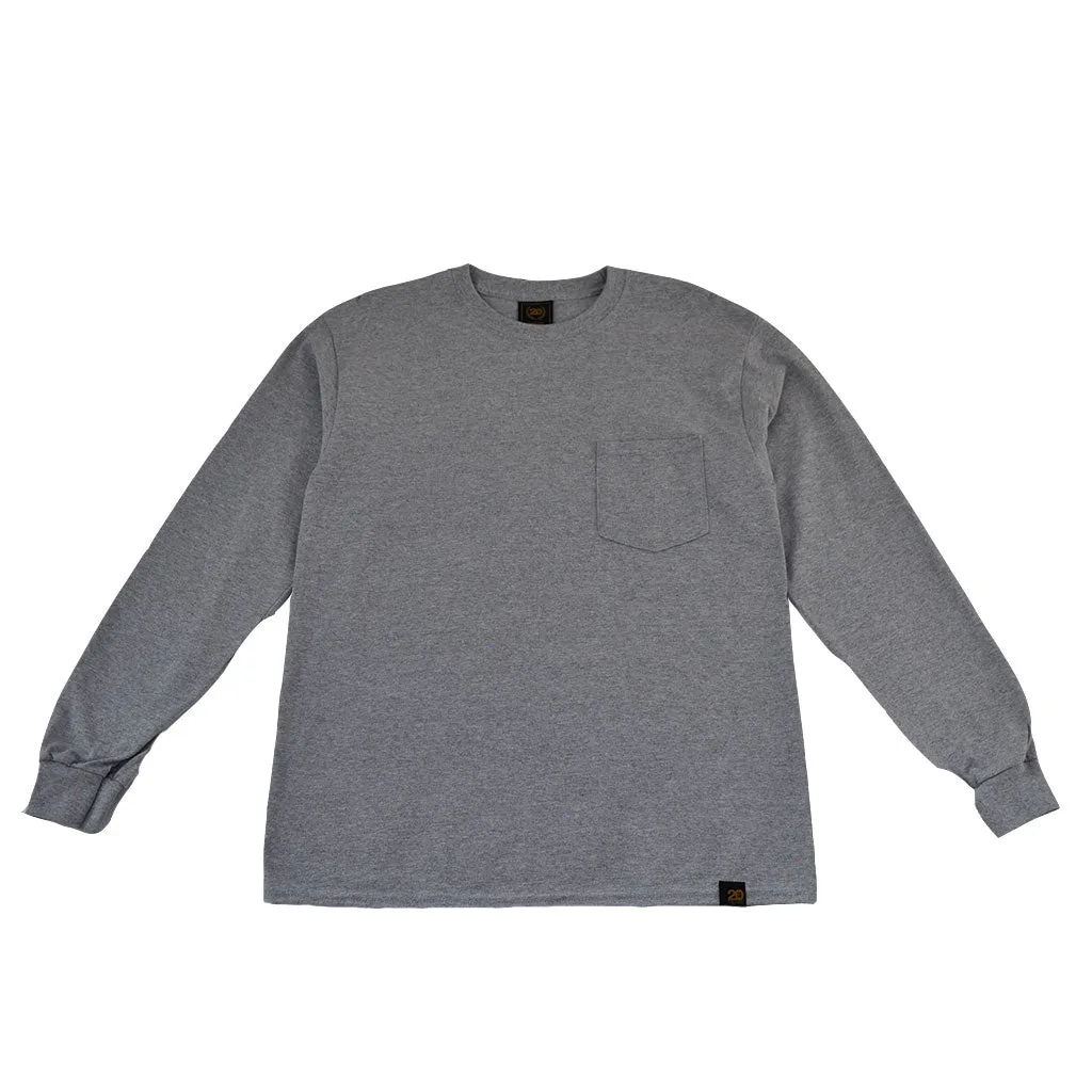 Mens True Nations Long Sleeve Pocket T-Shirt Heather instant look