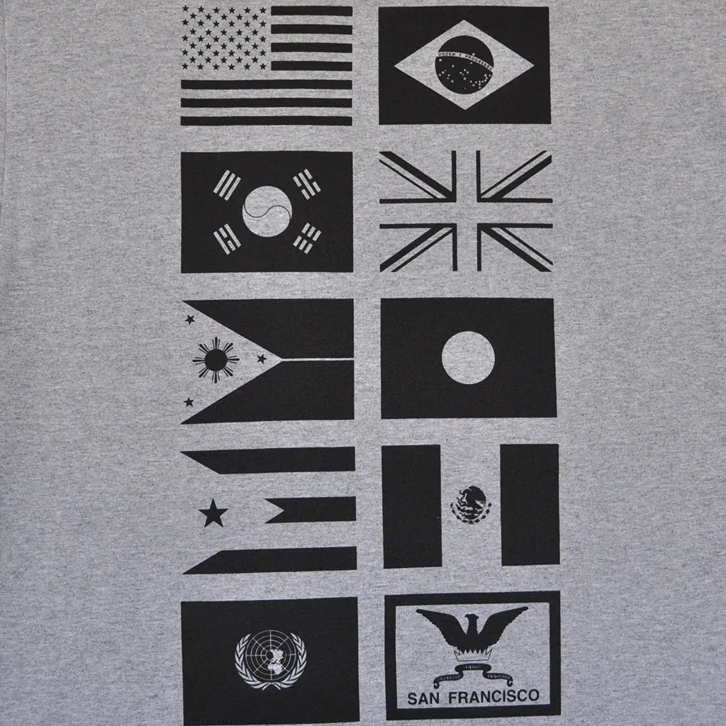 Mens True Nations Pocket T-Shirt Heather Grey chill gear