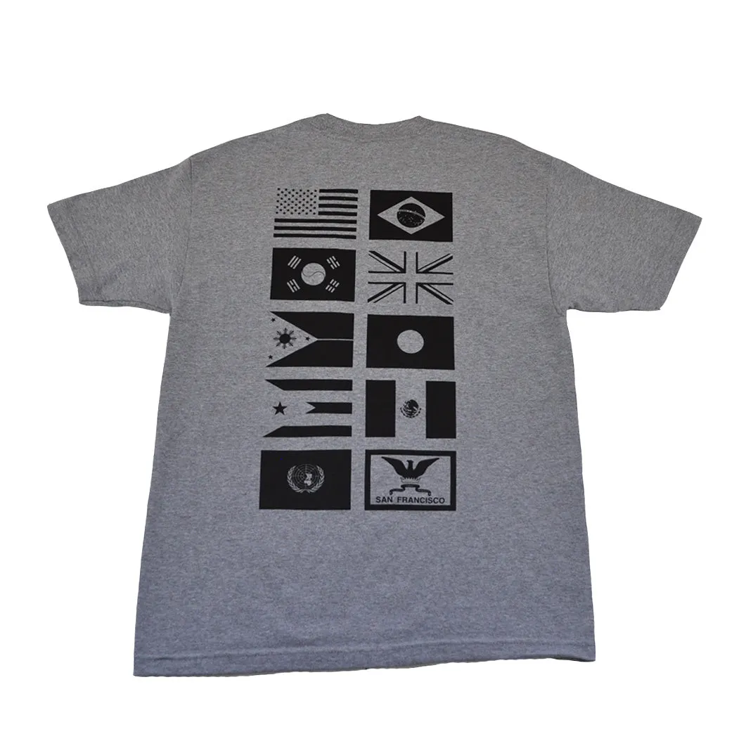 Mens True Nations Pocket T-Shirt Heather Grey chill gear