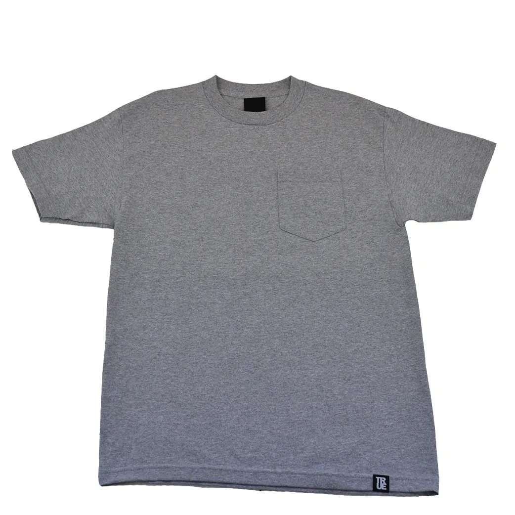 Mens True Nations Pocket T-Shirt Heather Grey spare style