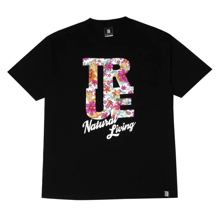 Mens True Natural Living T-Shirt Black home stretch