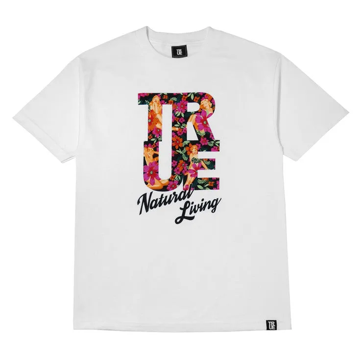 Mens True Natural Living T-Shirt White weekend casual