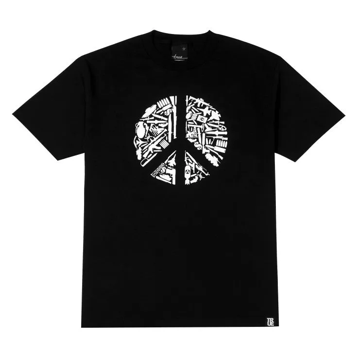 Mens True No Peace T-Shirt Black clean comfort
