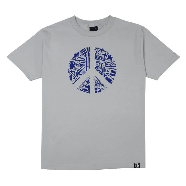 Mens True No Peace T-Shirt Silver neutral vibe