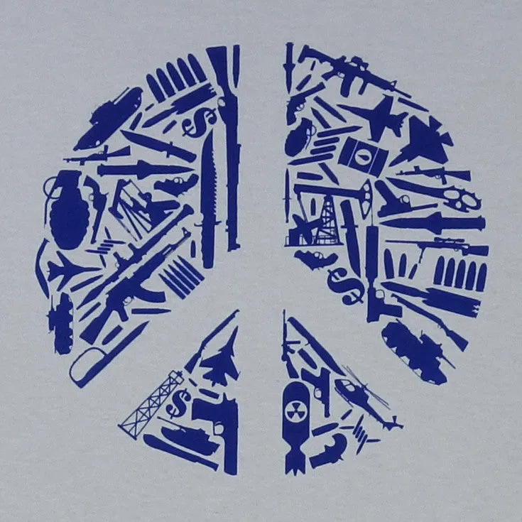 Mens True No Peace T-Shirt Silver smart casual