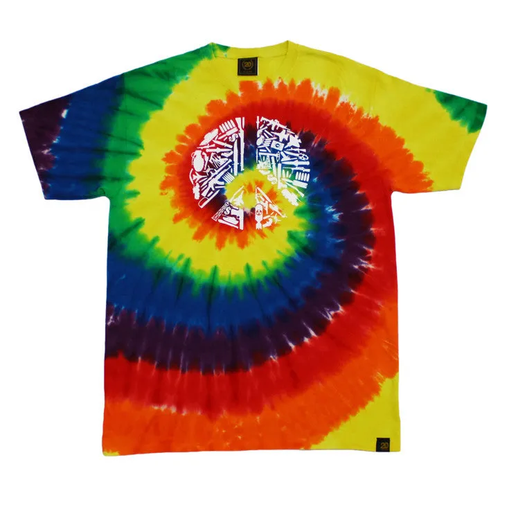 Mens True No Peace T-Shirt Tye Dye midweek mood
