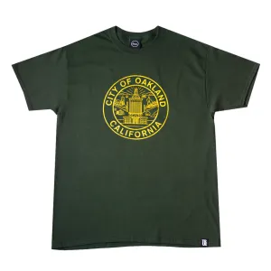 Mens True Oakland Seal T-Shirt Green home vibe