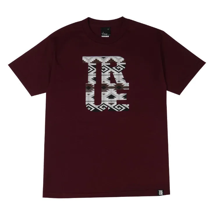 Mens True Patriot T-Shirt Burgundy real mood