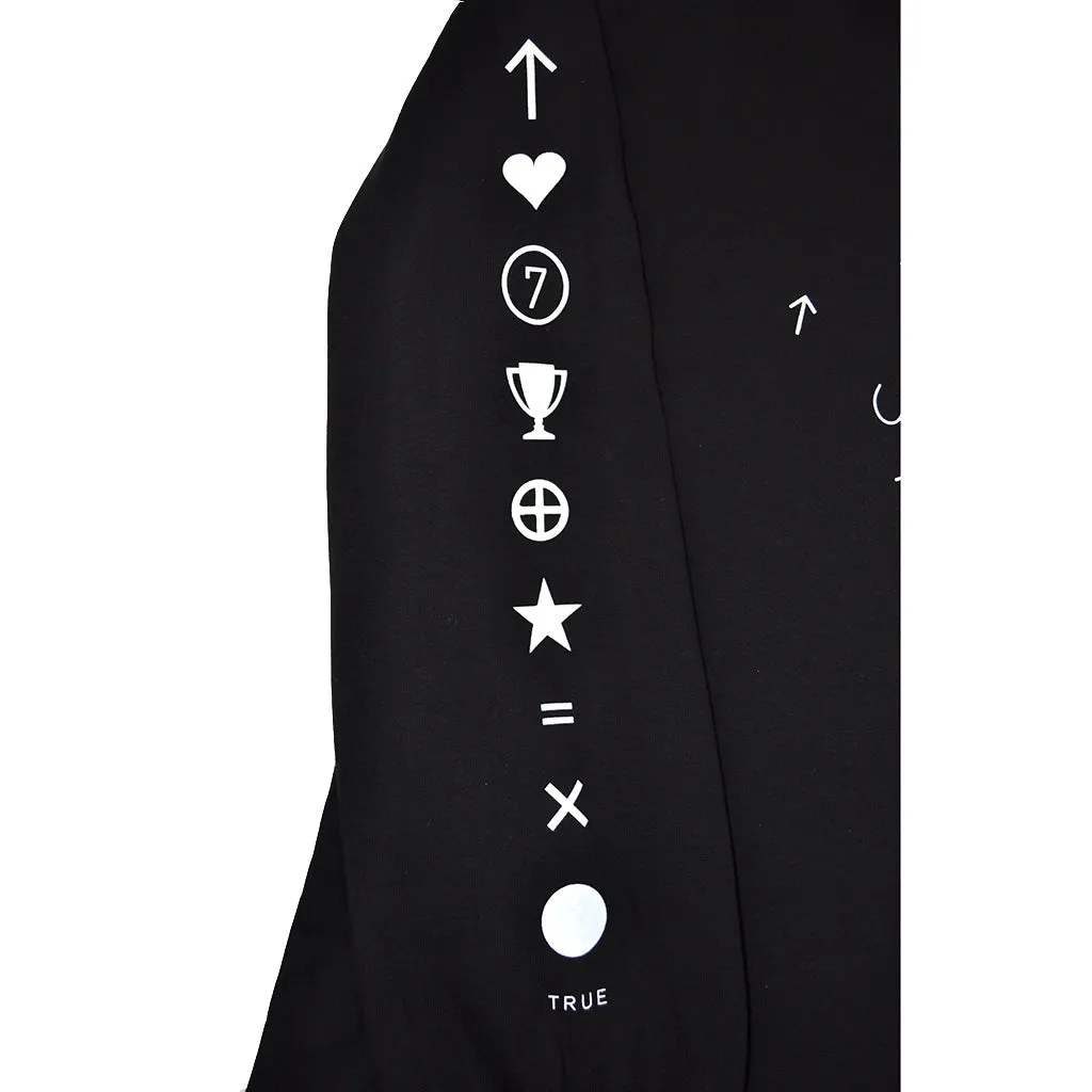 Mens True Pleasure Pain Long Sleeve T-Shirt Black high vibe