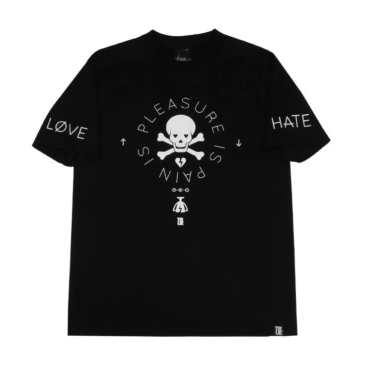 Mens True Pleasure Pain T-Shirt Black style goal