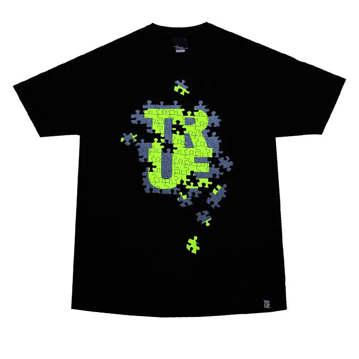 Mens True Puzzle T-Shirt Black weekend style