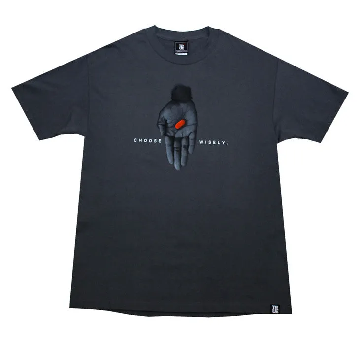 Mens True Red Pill T-Shirt Charcoal spring fresh