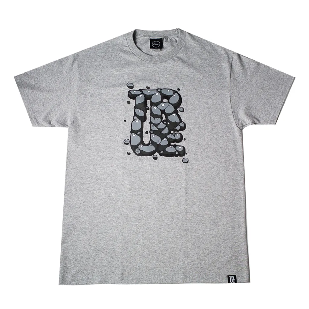 Mens True Rocks T-Shirt Heather Grey street dream