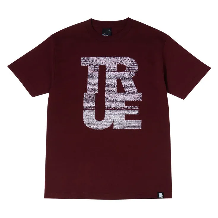 Mens True Rosetta T-Shirt Burgundy stay relaxed