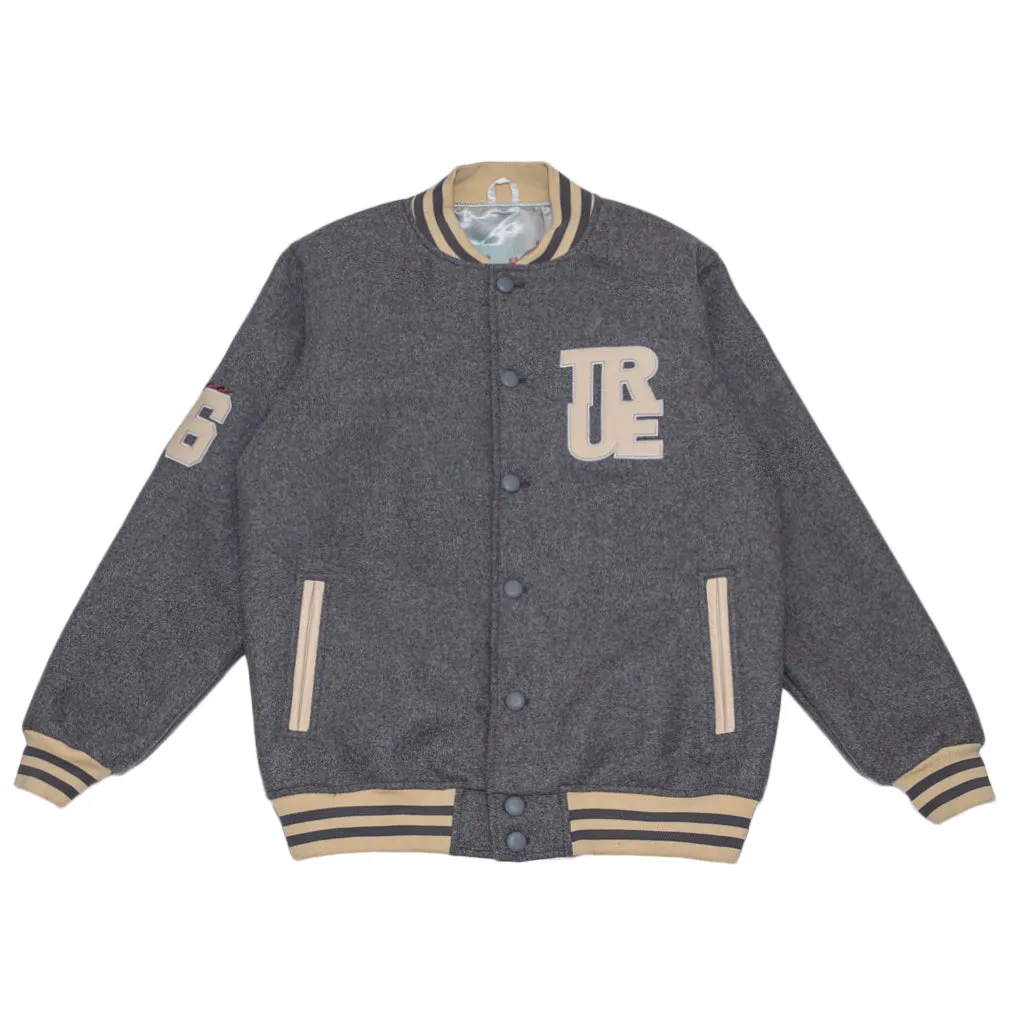 Men's True Since 96 Varsity Jacket Grey tough vibe