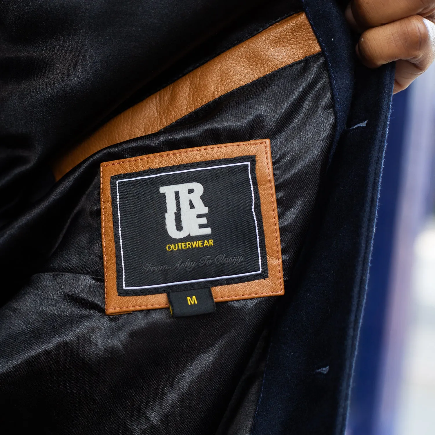 Men's True Since 96 Varsity Jacket Navy cool flair