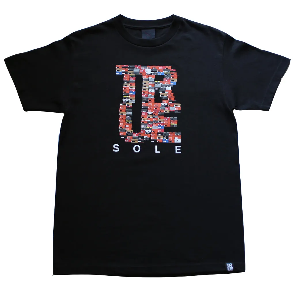 Mens True Sole 3 T-Shirt Black simple mood