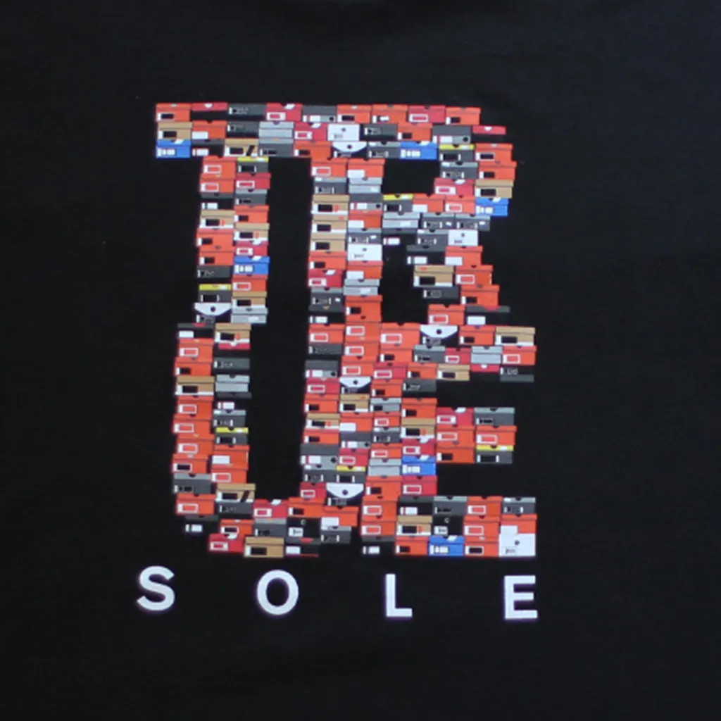 Mens True Sole 3 T-Shirt Black smooth stretch