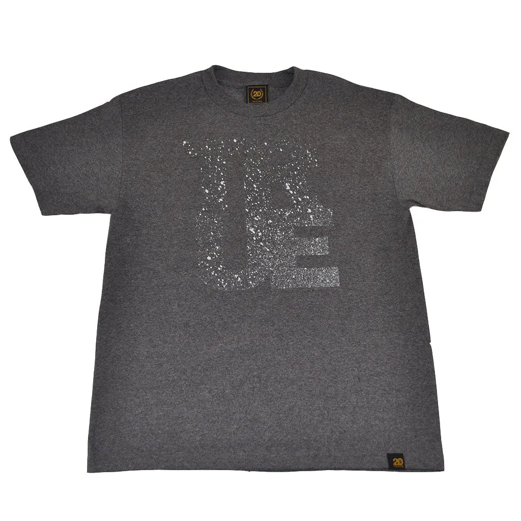 Mens True Splatter T-Shirt Charcoal Grey sporty edge