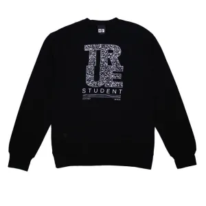 Mens True Student Crewneck Sweatshirt Black Warmth boost