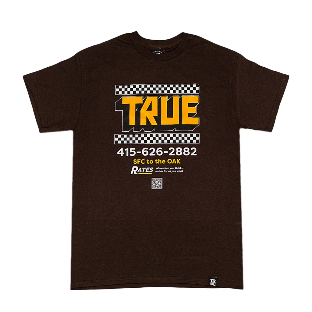 Men's True Taxi T-Shirt Brown soft stretch
