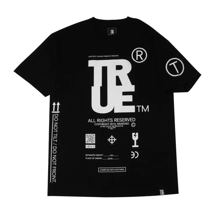 Mens True This Side Up T-Shirt Black casual wear