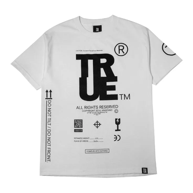 Mens True This Side Up T-Shirt White everyday basic