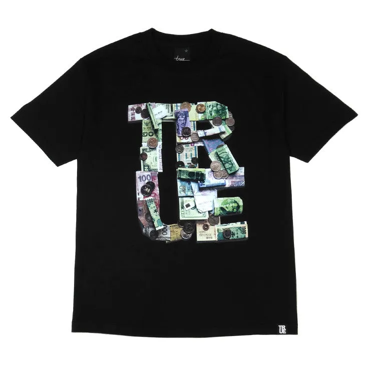 Mens True Travel Loot T-Shirt Black all-season fit