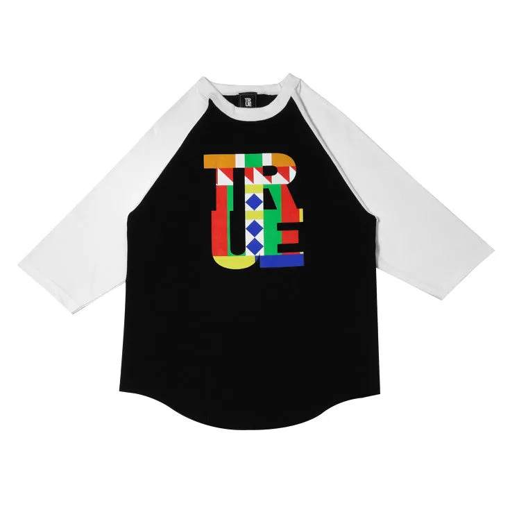 Mens True Vinta Raglan T-Shirt Black active wear