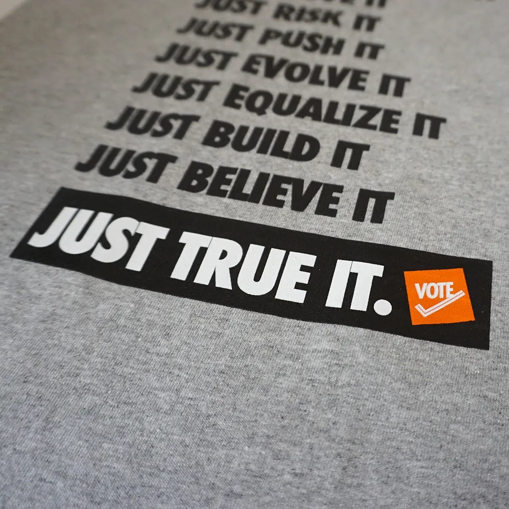 Mens True VOTE T-Shirt Heather Grey easy style