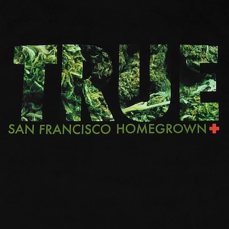 Mens True Weed T-Shirt Black art street