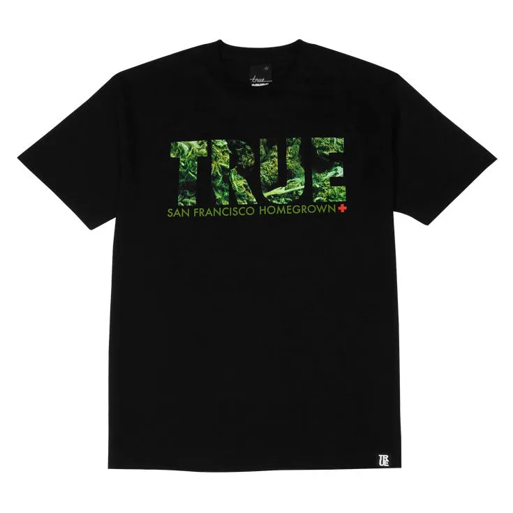 Mens True Weed T-Shirt Black weekend style