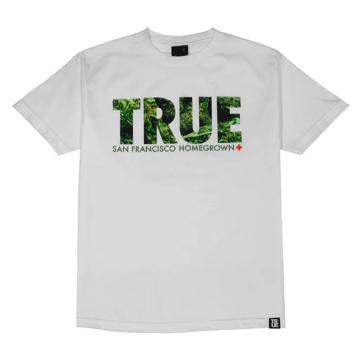 Mens True Weed T-Shirt White modern cut
