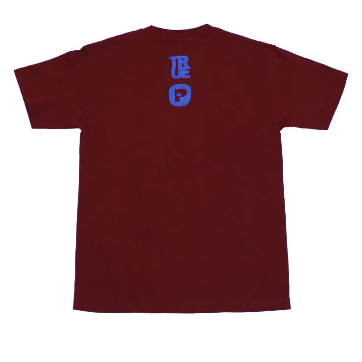 Mens True x Papalote Ingredients T-Shirt Burgundy go-to pick