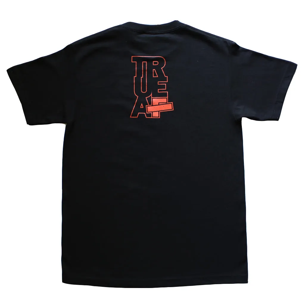 Mens True x The F-word S.F.A.F T-Shirt Black everyday basic