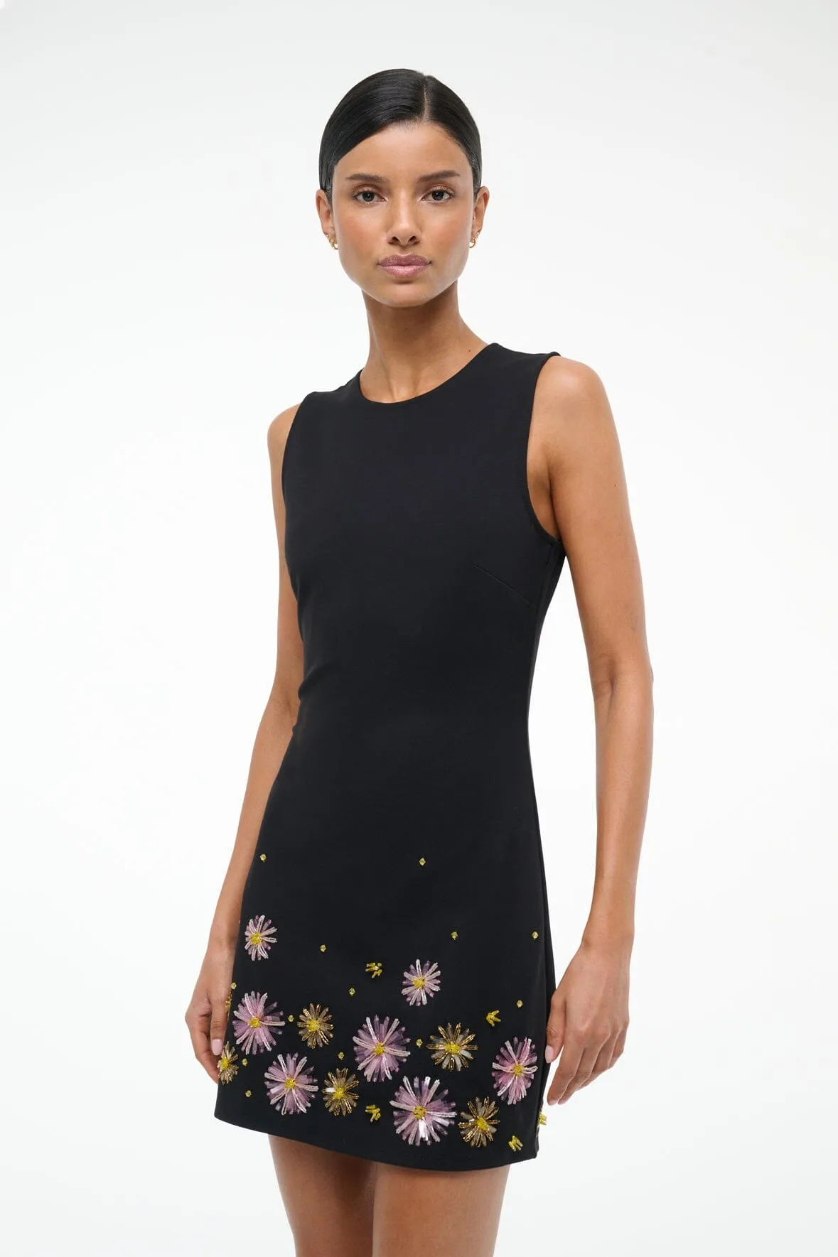 MERCER DRESS | DAHLIA DAYDREAM BLACK calm tone