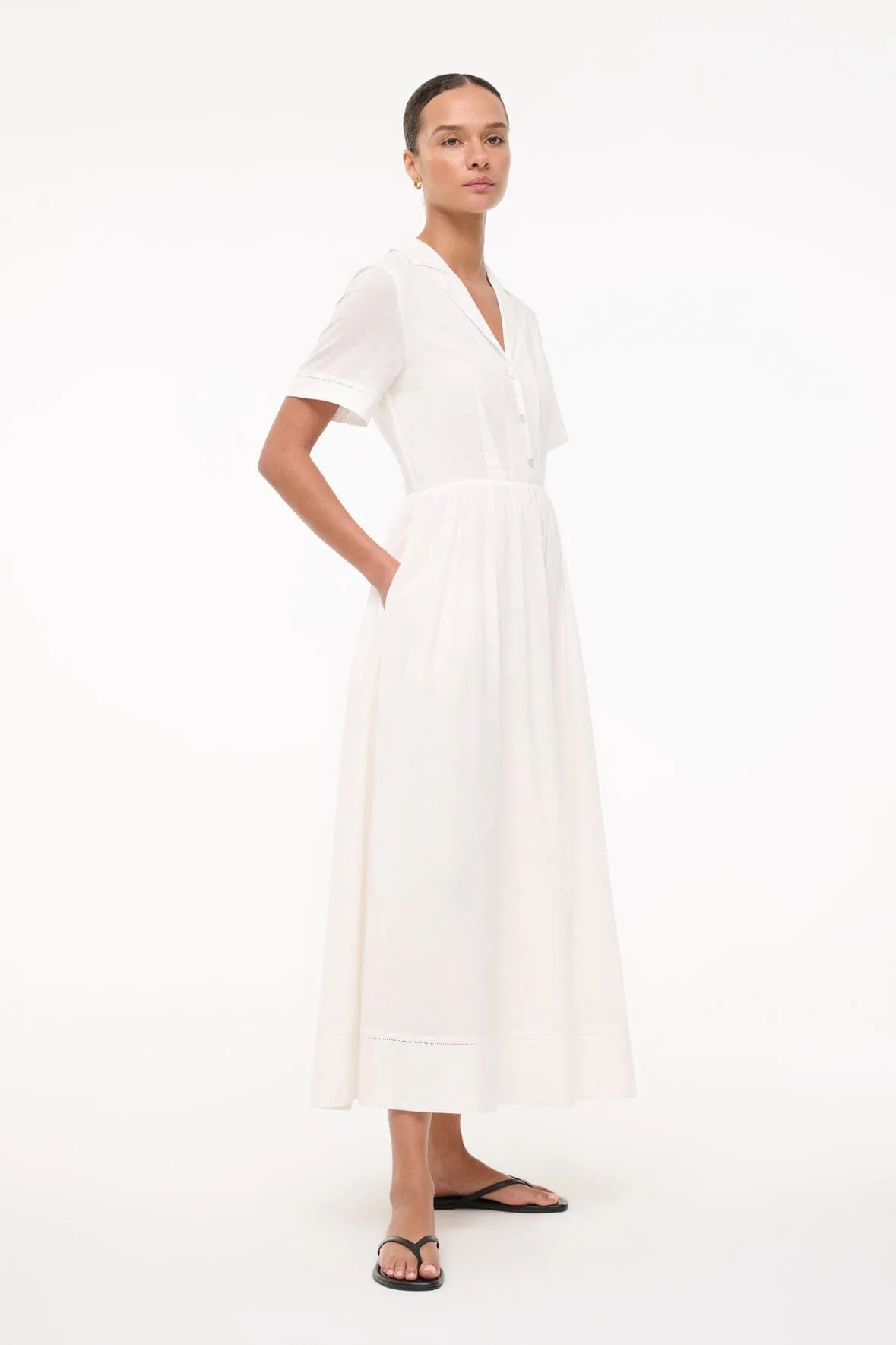 MERYL DRESS | WHITE mix tone