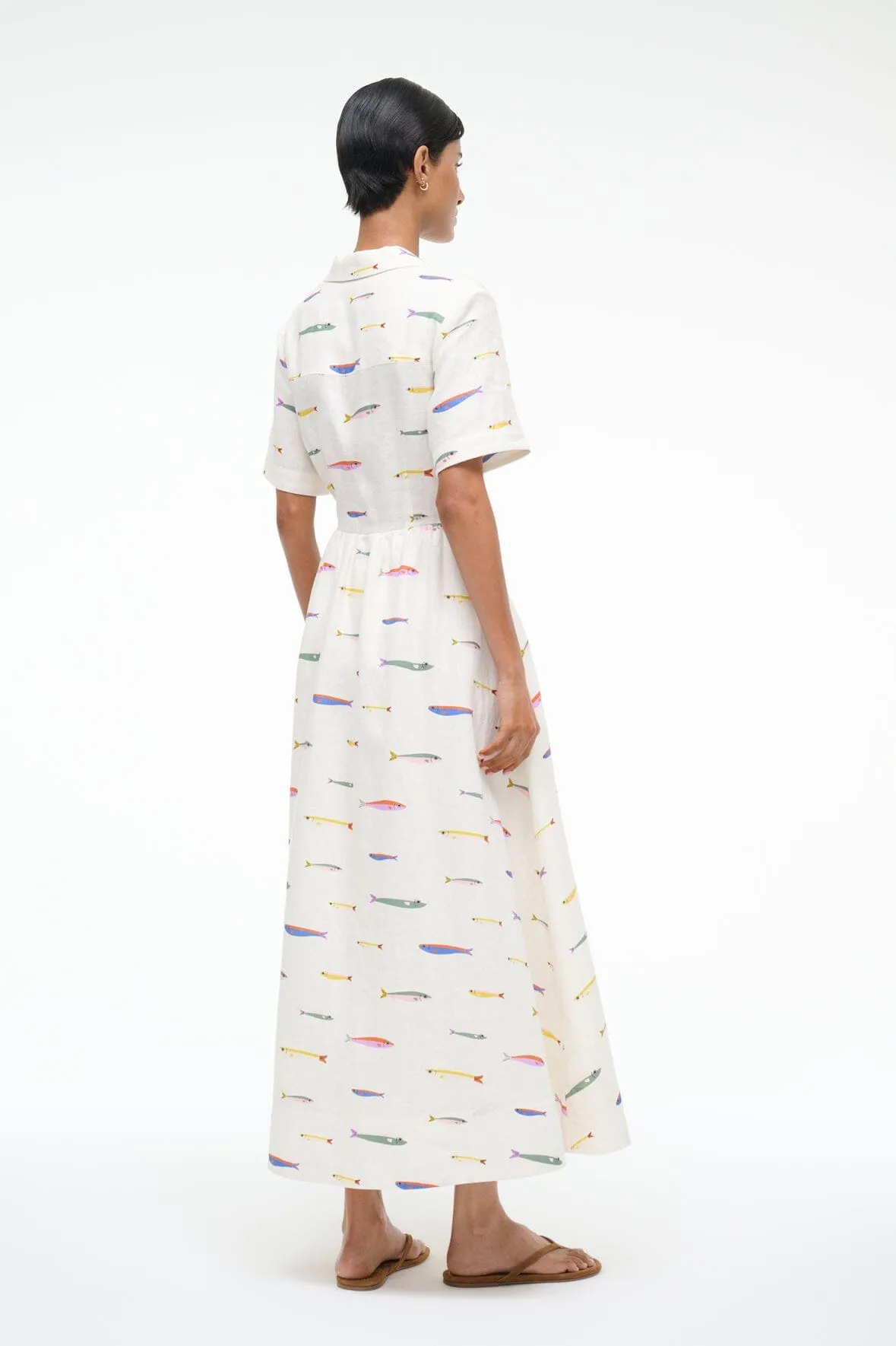 MERYL LINEN DRESS | POP SARDINES IVORY layered feel