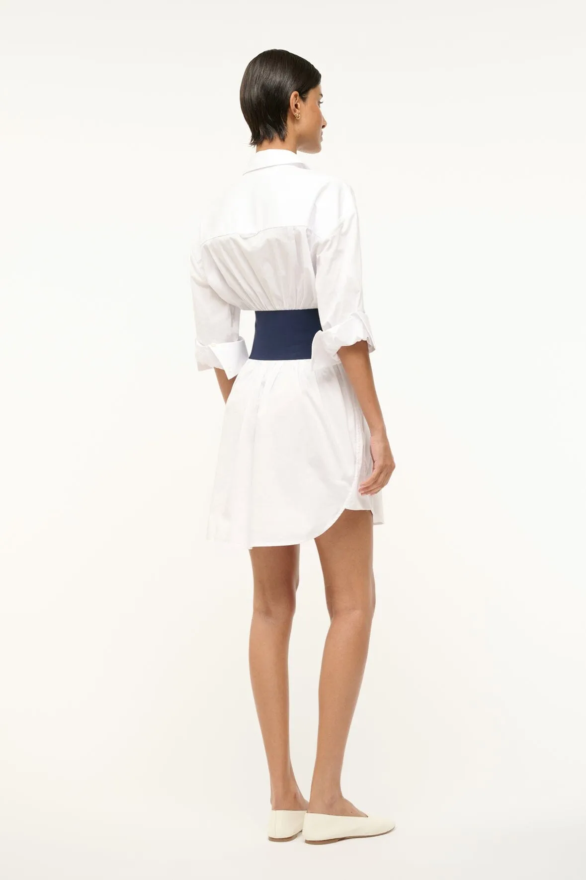 MICHELLE DRESS | WHITE NAVY elegant vibe